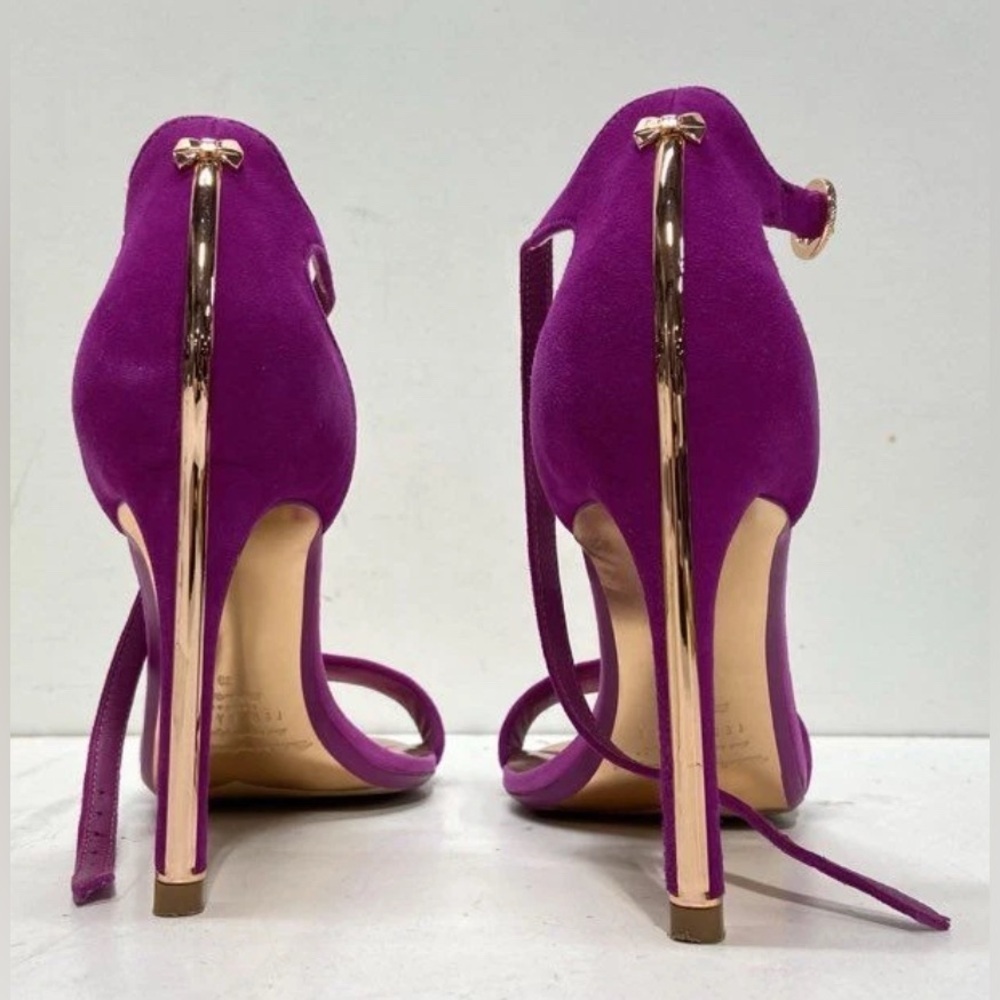 Ted Baker Women's Fuchsia Microbel Suede High Heel Sandals Size 8.5 in Box - Picture 4 of 6